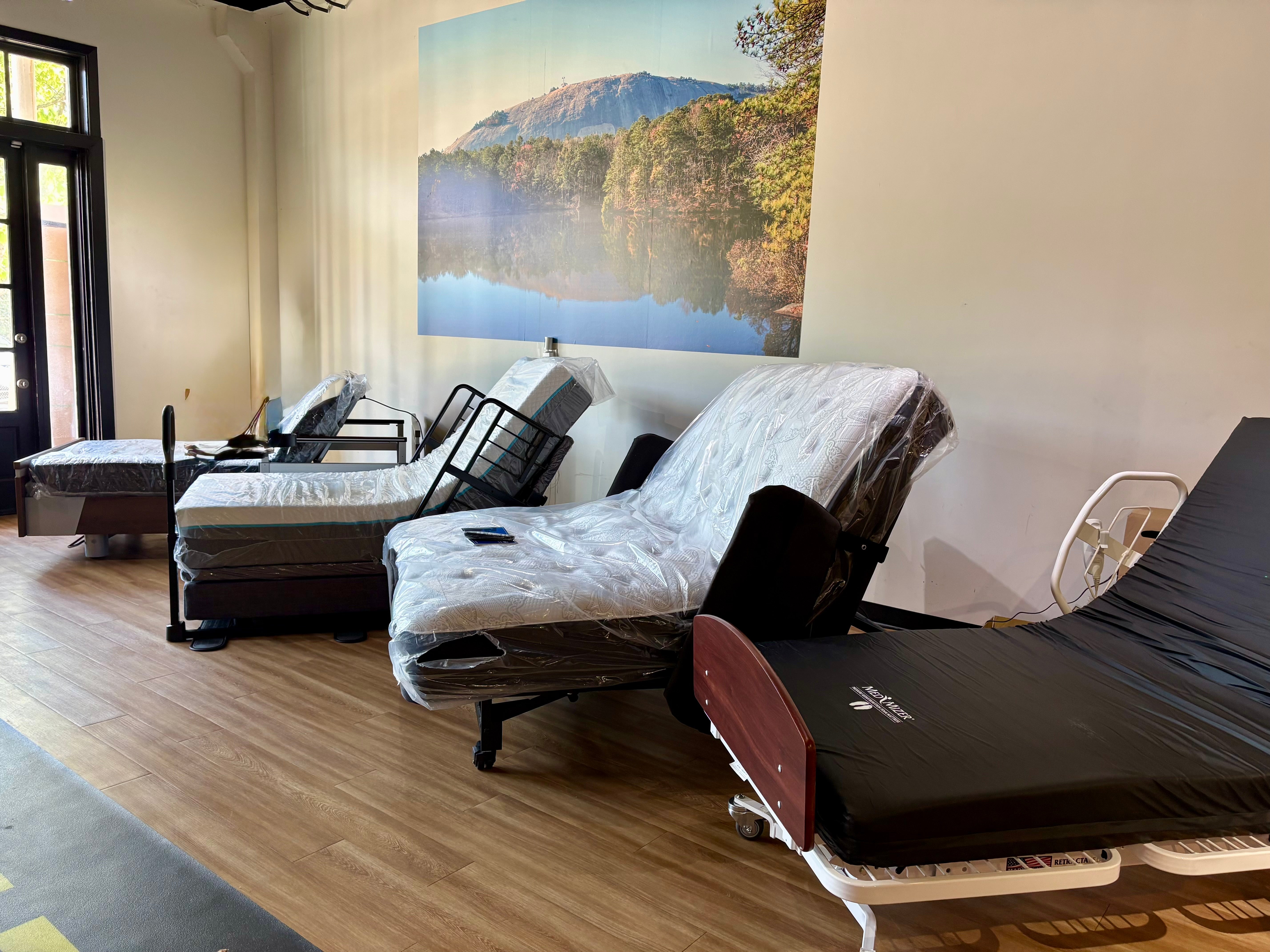 Hospital Beds in Showroom