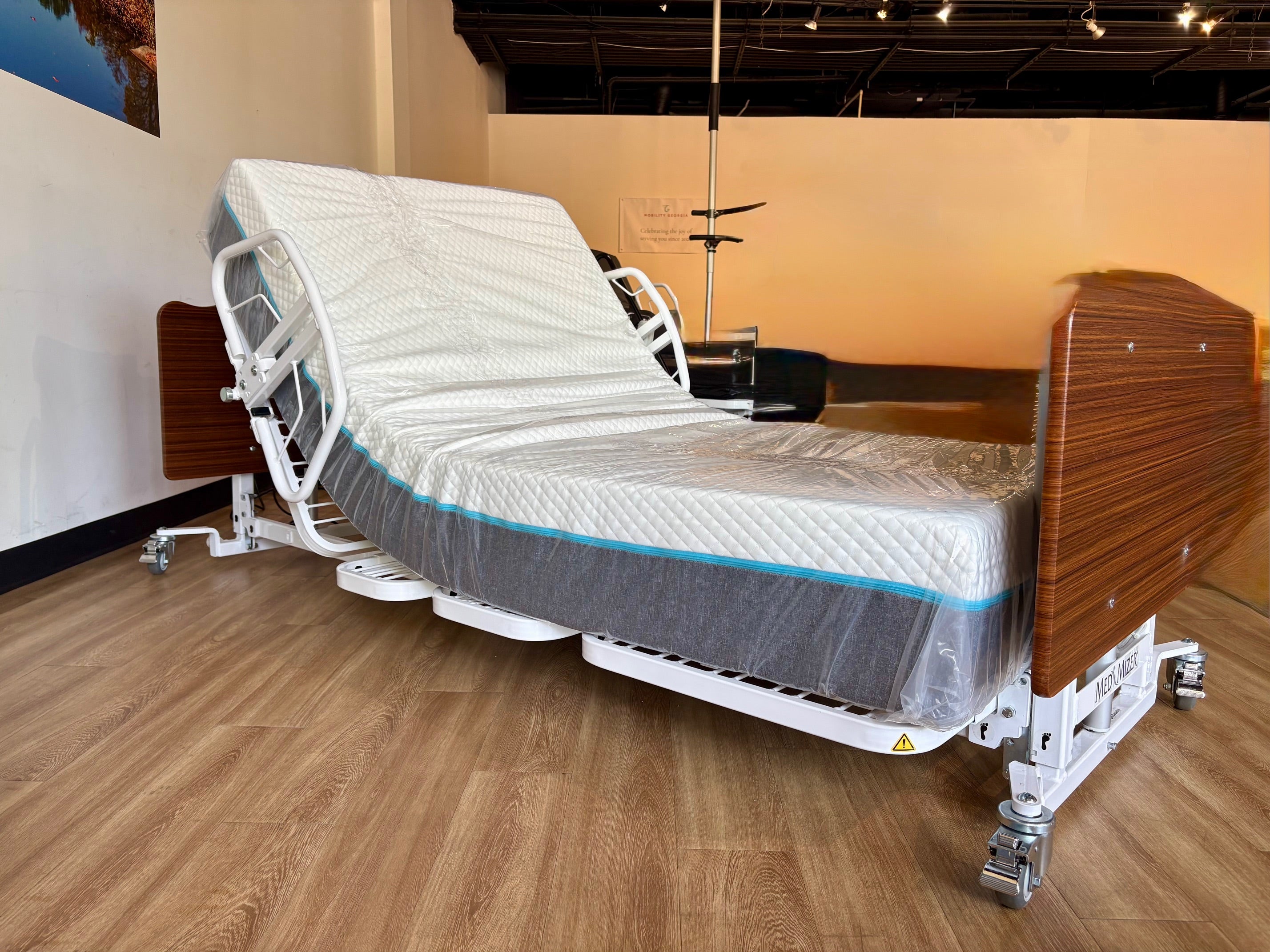 Med-Mizer AllCare Floor Level Bed - Hi Low Adjustable - Expandable 35", 39", 42"