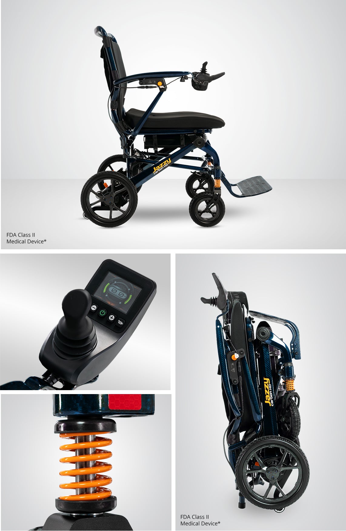 Pride Jazzy Carbon HD Foldable Power Chair